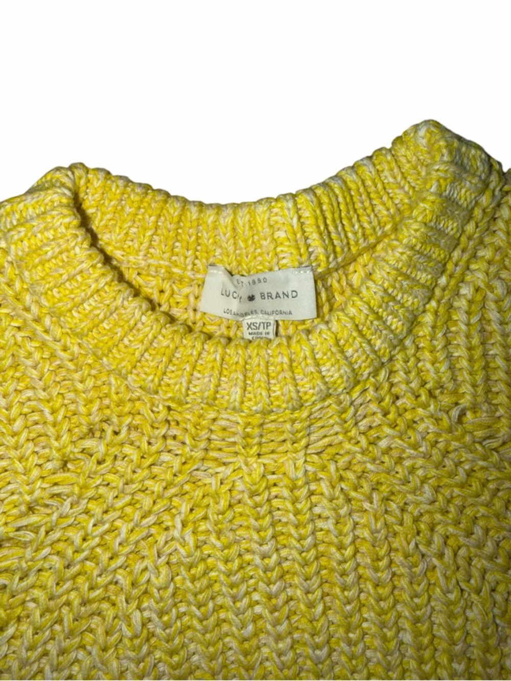 Yellow Crewneck Chunky Knit Sweater - Picture 8 of 8